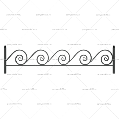 Ограда металлическая № 029