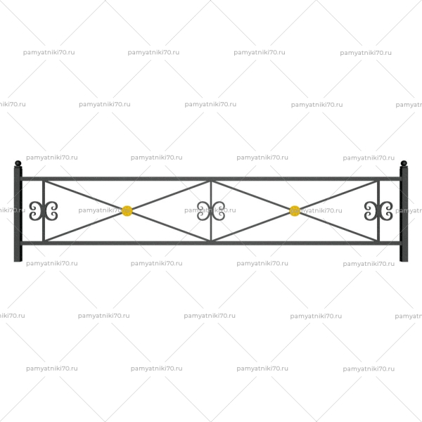 Ограда металлическая № 010