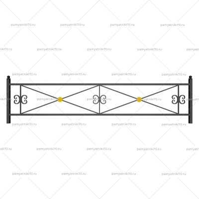 Ограда металлическая № 010