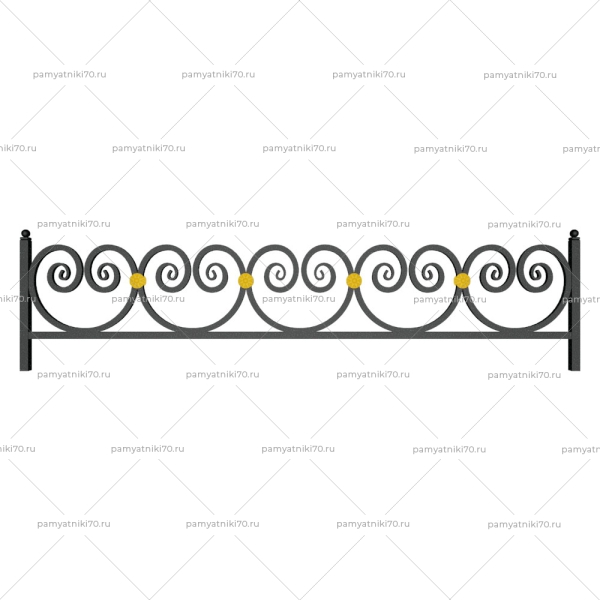 Ограда металлическая № 027