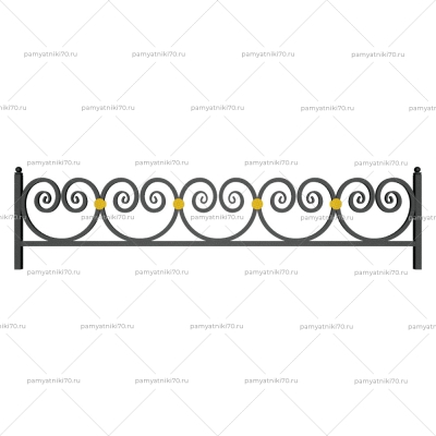 Ограда металлическая № 027