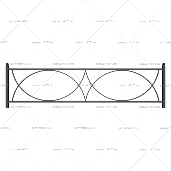 Ограда металлическая № 021