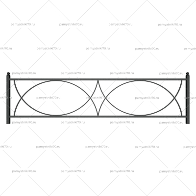 Ограда металлическая № 021