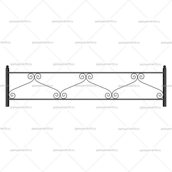 Ограда металлическая № 023