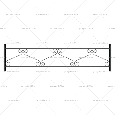Ограда металлическая № 023