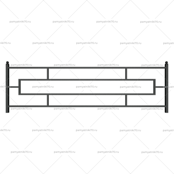 Ограда металлическая № 004