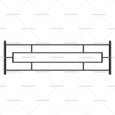 Ограда металлическая № 004