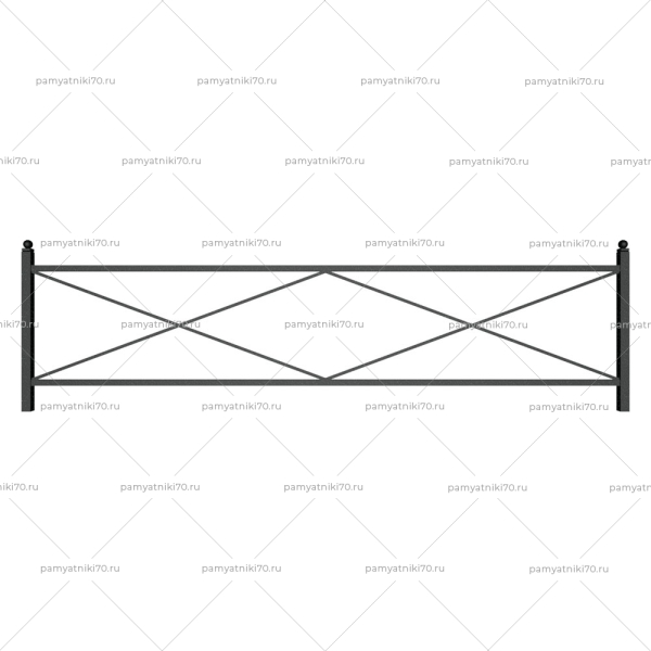 Ограда металлическая № 006