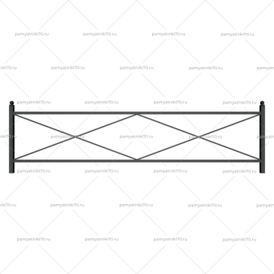 Ограда металлическая № 006
