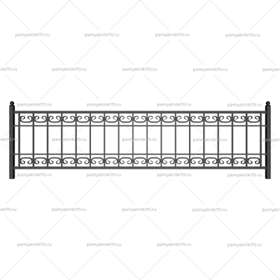Ограда металлическая № 018
