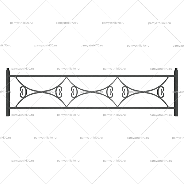 Ограда металлическая № 016