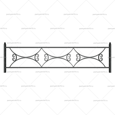 Ограда металлическая № 016