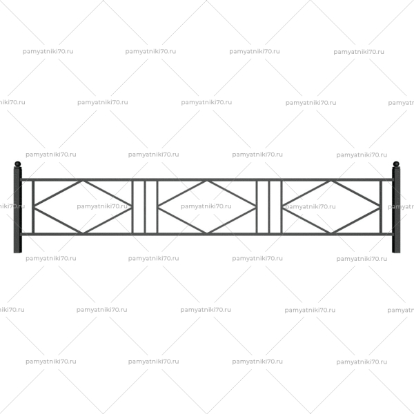 Ограда металлическая № 007