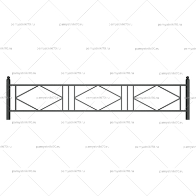 Ограда металлическая № 007