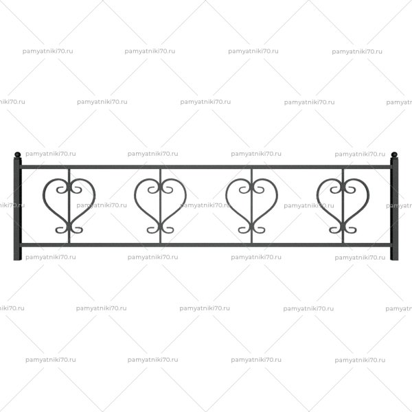 Ограда металлическая № 022
