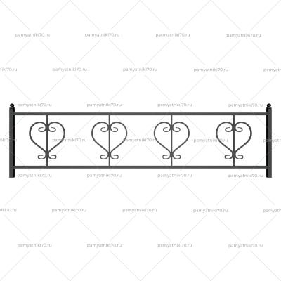 Ограда металлическая № 022