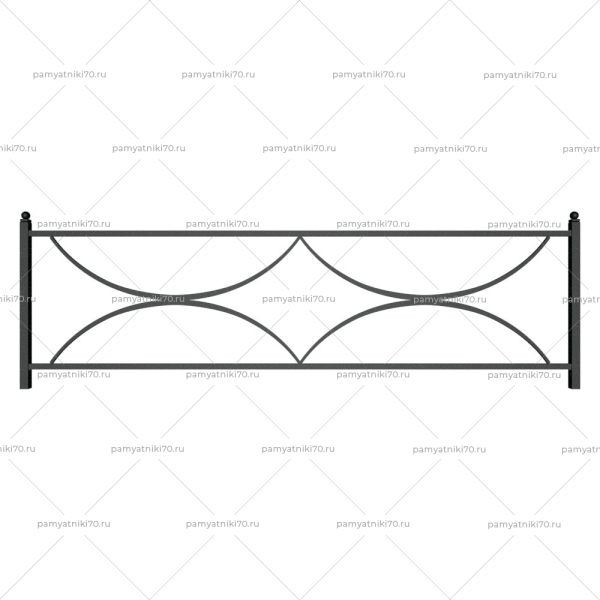 Ограда металлическая № 013
