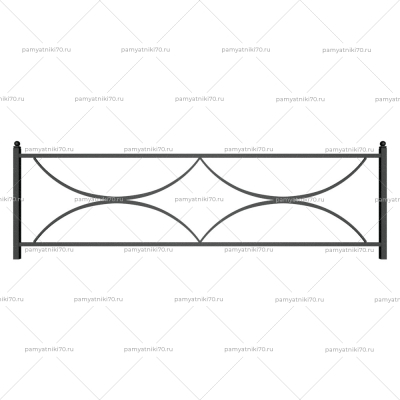 Ограда металлическая № 013