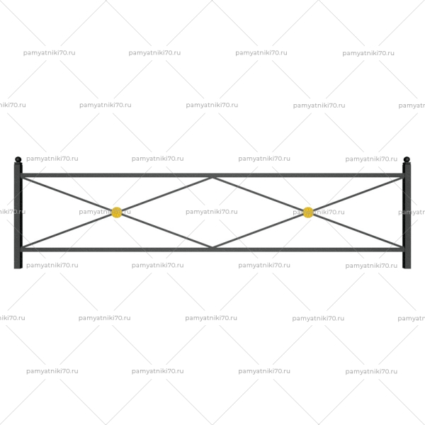 Ограда металлическая № 005