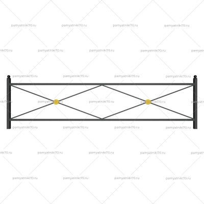 Ограда металлическая № 005