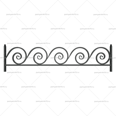 Ограда металлическая № 030