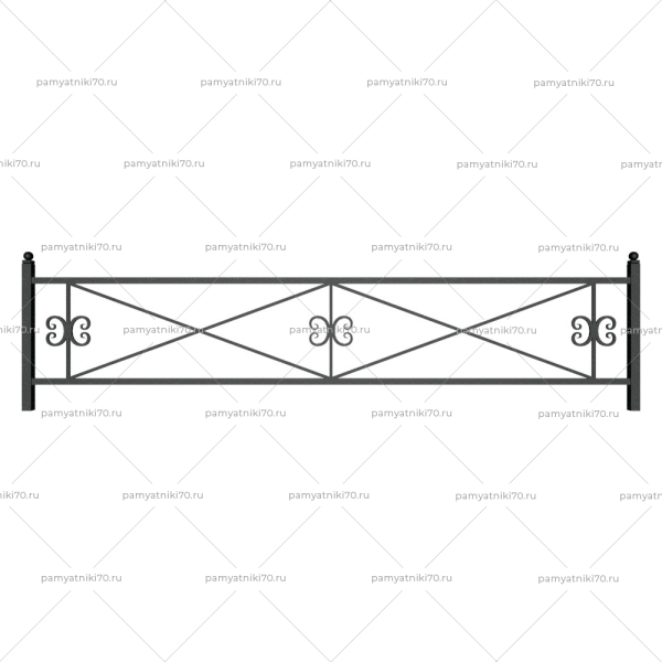 Ограда металлическая № 011