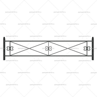 Ограда металлическая № 011