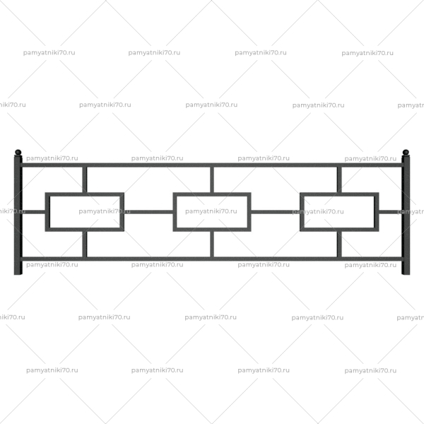 Ограда металлическая № 001