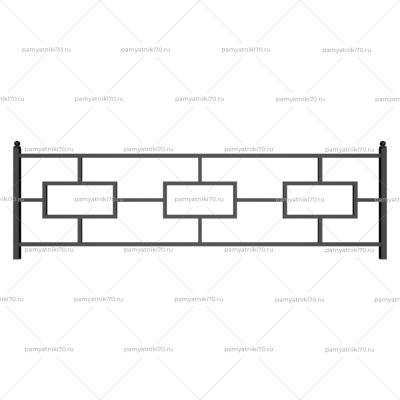 Ограда металлическая № 001