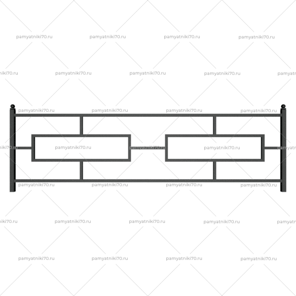 Ограда металлическая № 002