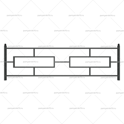 Ограда металлическая № 002