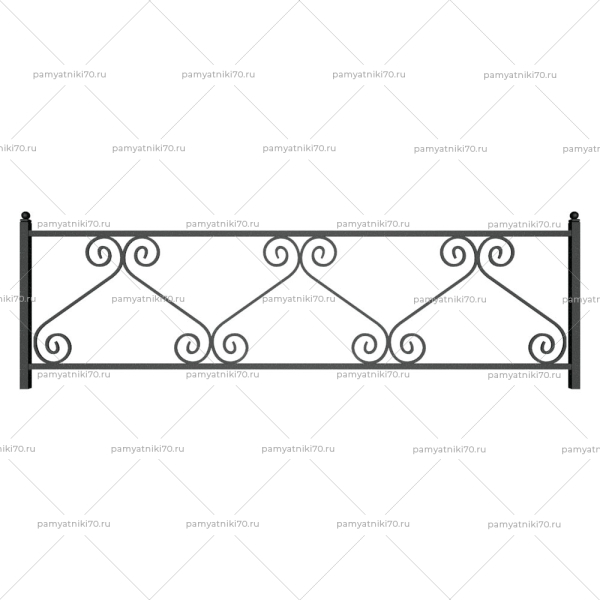 Ограда металлическая № 024
