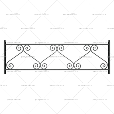Ограда металлическая № 024