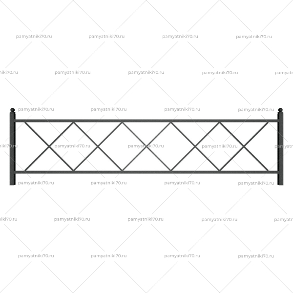 Ограда металлическая № 009