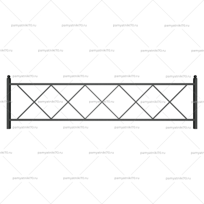 Ограда металлическая № 009
