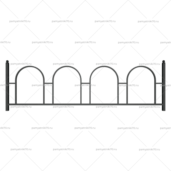 Ограда металлическая № 020