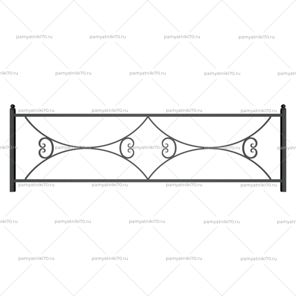 Ограда металлическая № 015