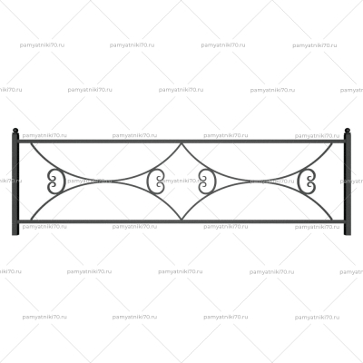 Ограда металлическая № 015