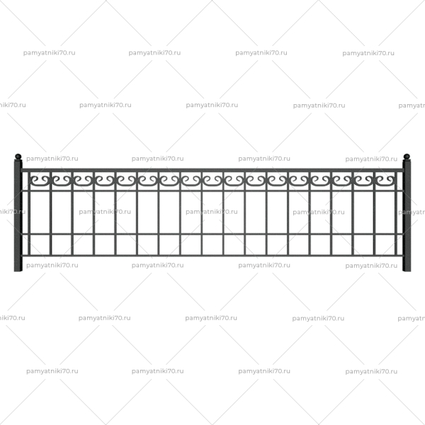 Ограда металлическая № 017