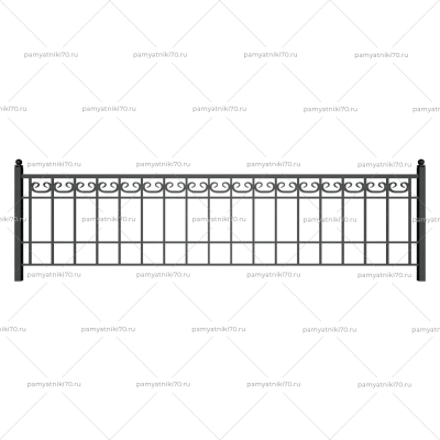 Ограда металлическая № 017