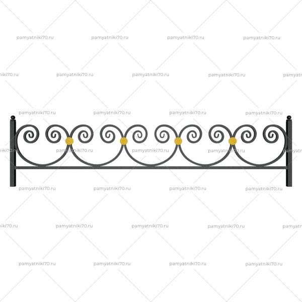 Ограда металлическая № 025