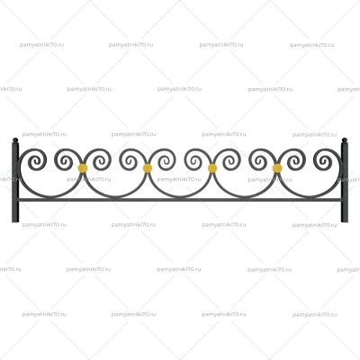 Ограда металлическая № 025