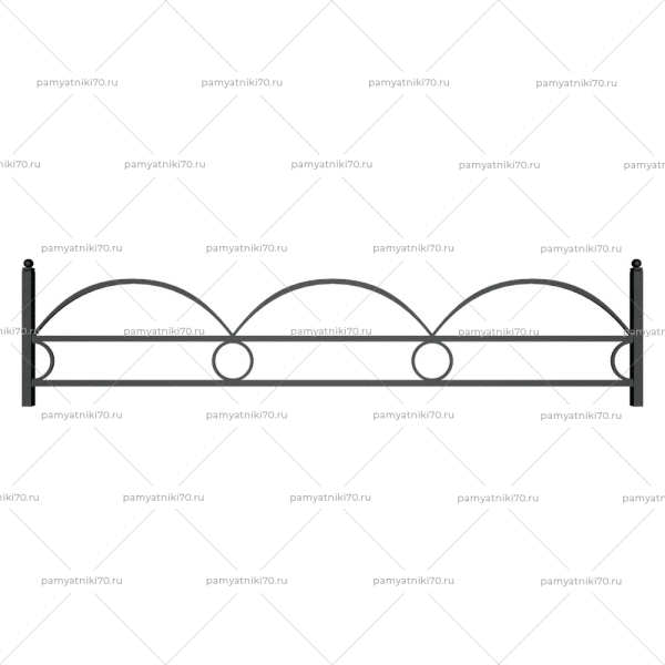 Ограда металлическая № 014