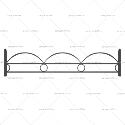 Ограда металлическая № 014