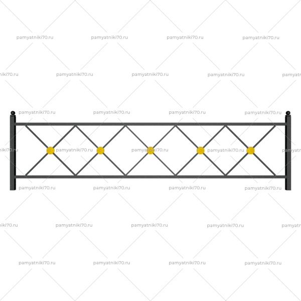 Ограда металлическая № 008