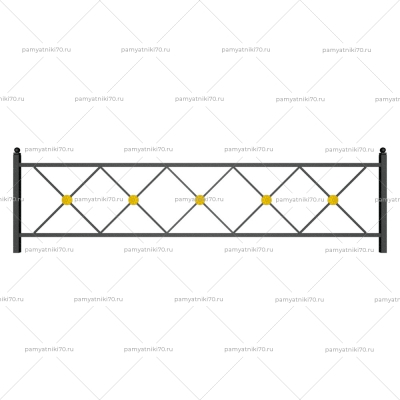 Ограда металлическая № 008