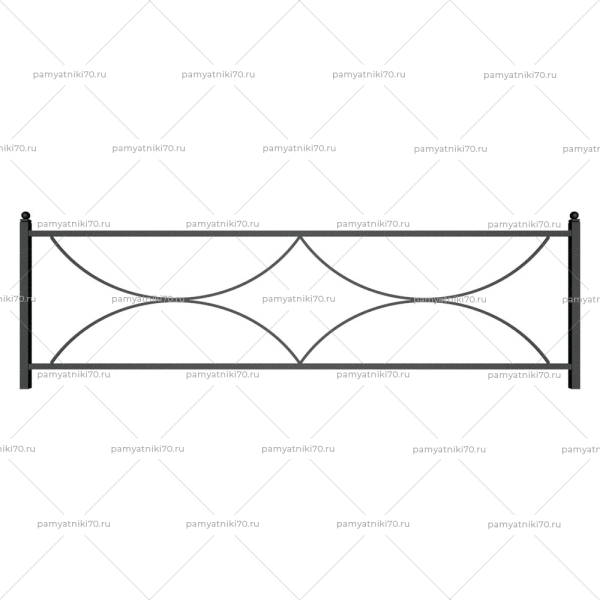 Ограда металлическая № 012