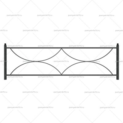 Ограда металлическая № 012